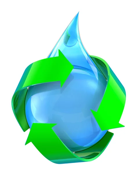 Gerecycleerd water — Stockfoto