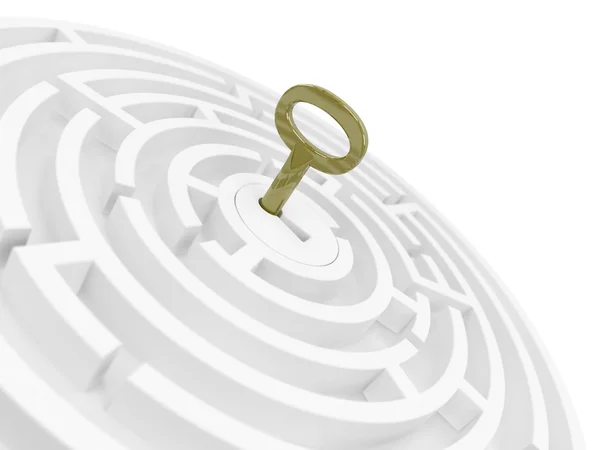 Nyckel för labyrint — Stockfoto