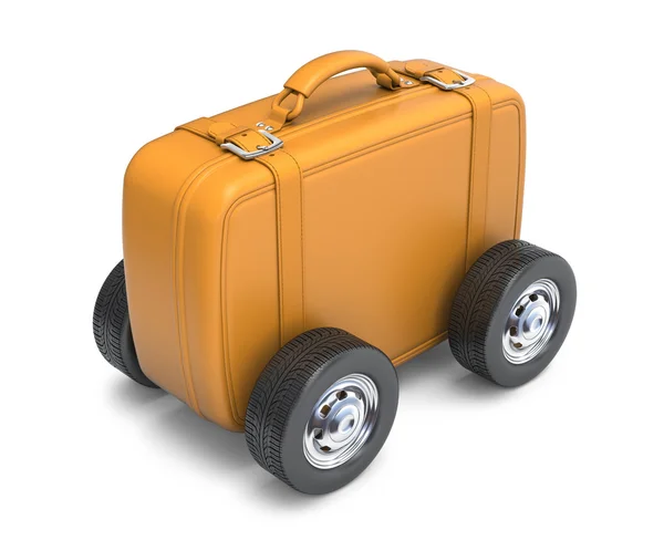 Suitcase with wheels — Stock Photo, Image