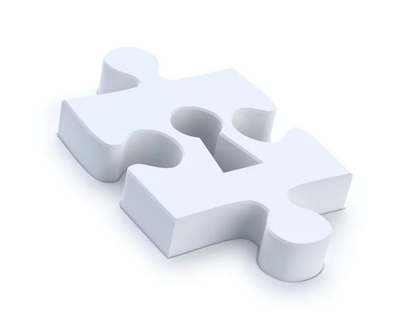Puzzle with keyhole — Stock Photo, Image