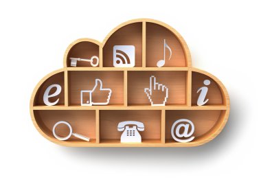 Cloud computing concept clipart