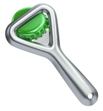 Bottle opener with the cap clipart