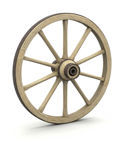 Деревини колесо — стокове фото