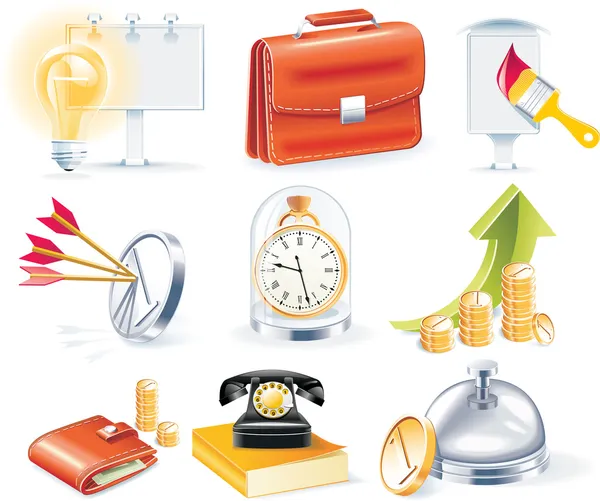 Set di icone di business vettoriale — Vettoriale Stock