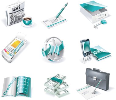 Vector banking icon set. Part 2 clipart