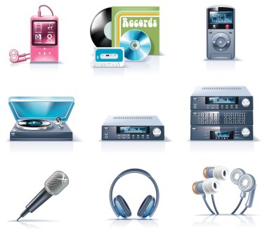 Vector household appliances icons. Part 9 clipart