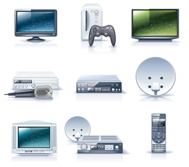 Vector household appliances icons. Part 6 clipart