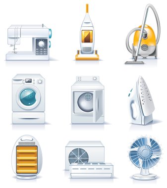 Vector household appliances icons. Part 4 clipart