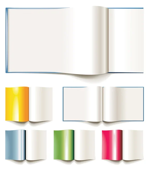 Serie di libri bianchi vettoriali, opuscoli o riviste — Vettoriale Stock