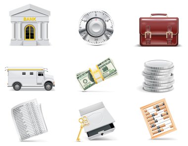 Vector online banking icon set. Part 3 clipart