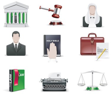 Vector law and order icon set. Part 1 clipart