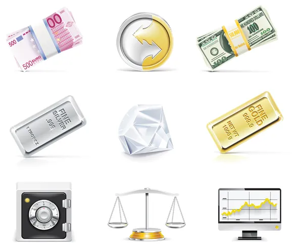 Conjunto de ícones de banco online vetorial. Parte 5 — Vetor de Stock