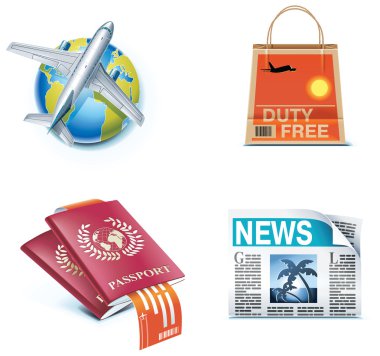 Travel and vacations icons. Part 1 clipart