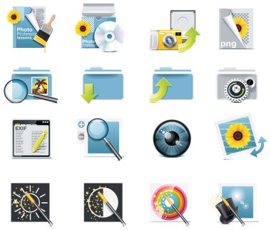 Vector photography icons. Part 5 clipart