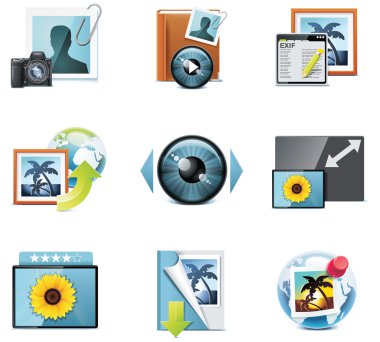 Vector photography icons. Part 4 clipart
