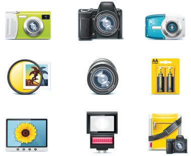 Vector photography icons. Part 1 clipart