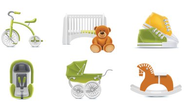 Vector baby icons. Part 2 clipart