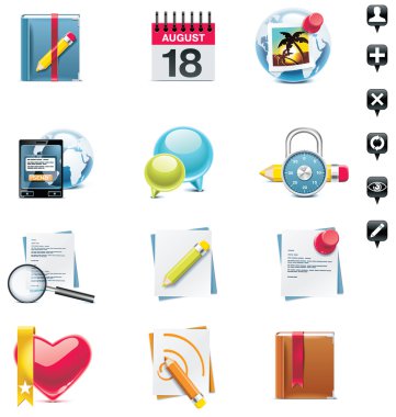 Vector social media icon set clipart