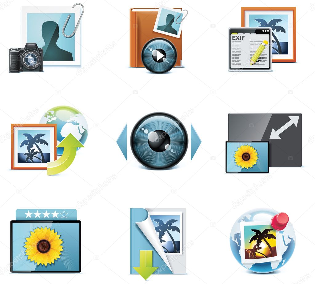Vector photography icons. Part 4