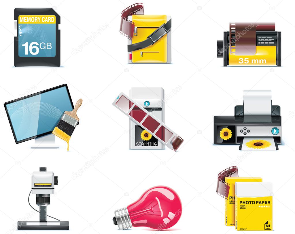 Vector photography icons. Part 2
