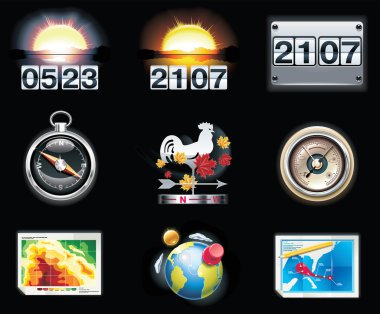 Vector weather forecast icons. Part 4 clipart