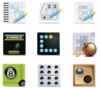 Vector video games icons. Part 2 clipart