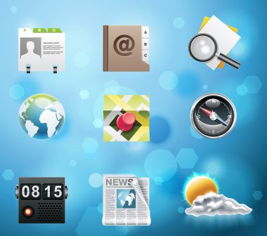 Applications and services icons clipart