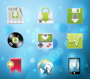 Applications and services icons clipart