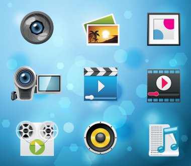 Applications and services icons clipart