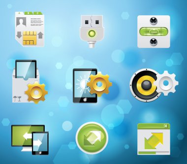Applications and services icons clipart