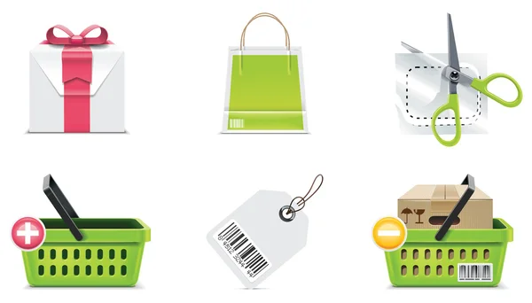 Vector shopping icon set and elements. Part 3 — Stock Vector