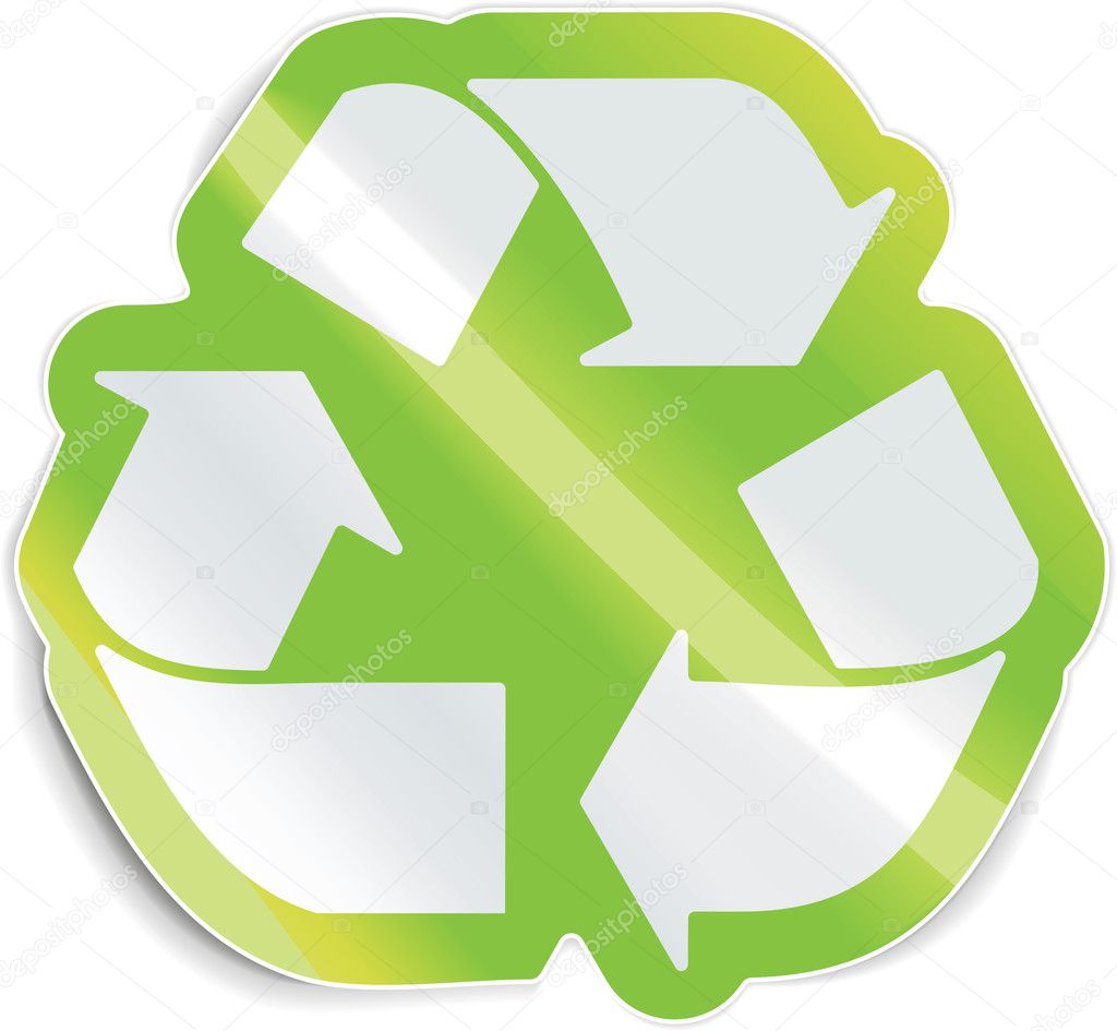 Vector recycle sticker