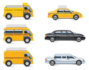 Vector taxi service icons. Part 3 clipart