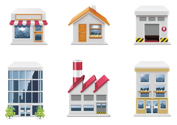 Vector real estate icons. Part 1 — Stock Vector