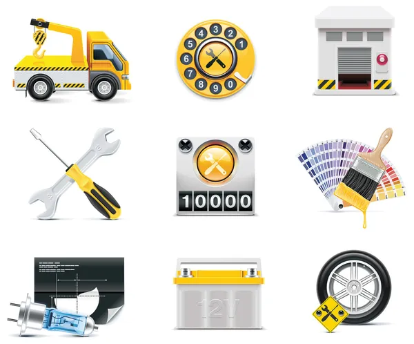 Iconos de servicio de coche. Parte 2 — Vector de stock