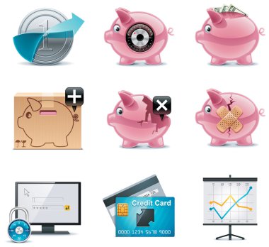 Vector banking icons. Part 1 clipart