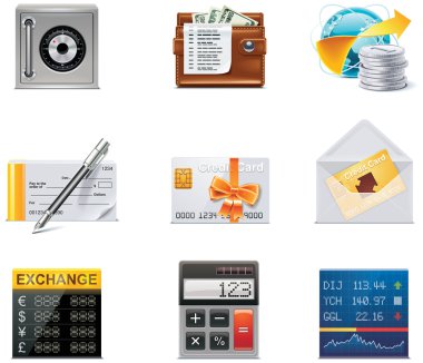 Vector banking icons. Part 2 clipart