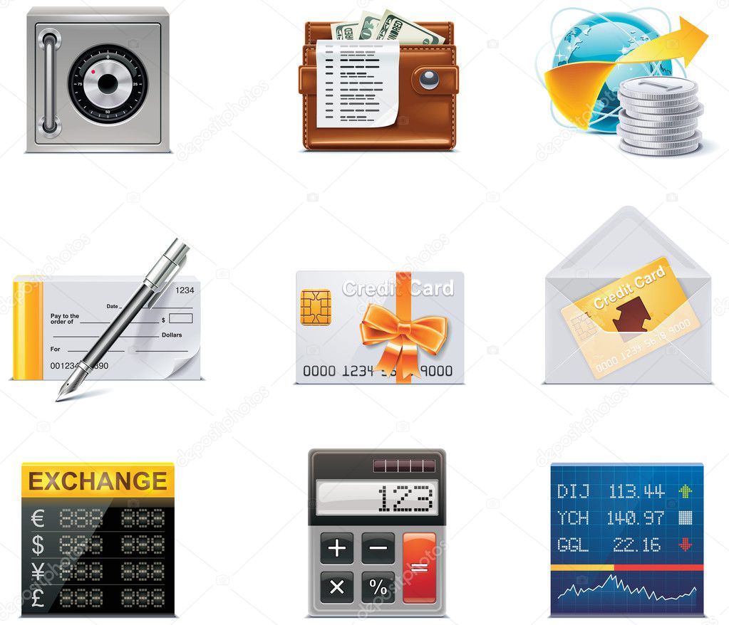 Vector banking icons. Part 2
