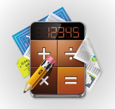 Vector calculator XXL detailed icon clipart