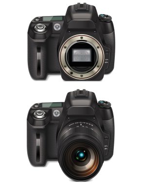 Vector SLR camera XXL icon clipart