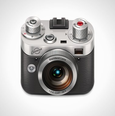 Vector retro camera XXL icon clipart