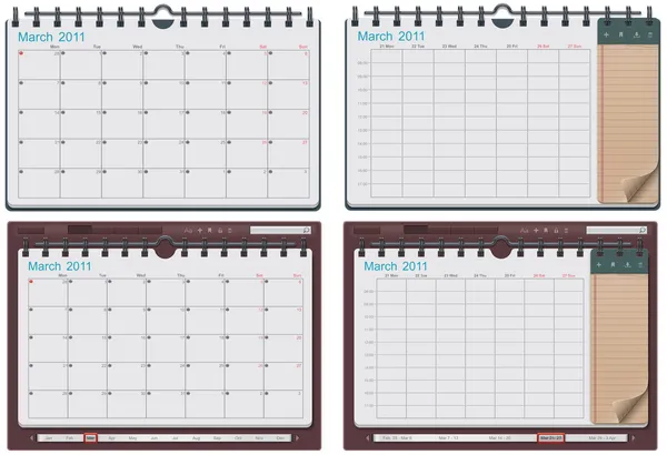 Vektorkalendervorlage — Stockvektor