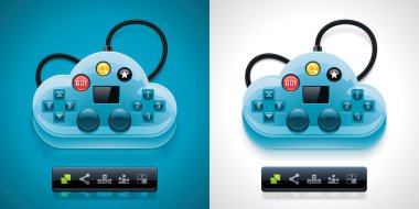 Vector gamers cloud computing XXL icon clipart