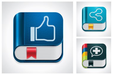Vector social media sharing icon set clipart
