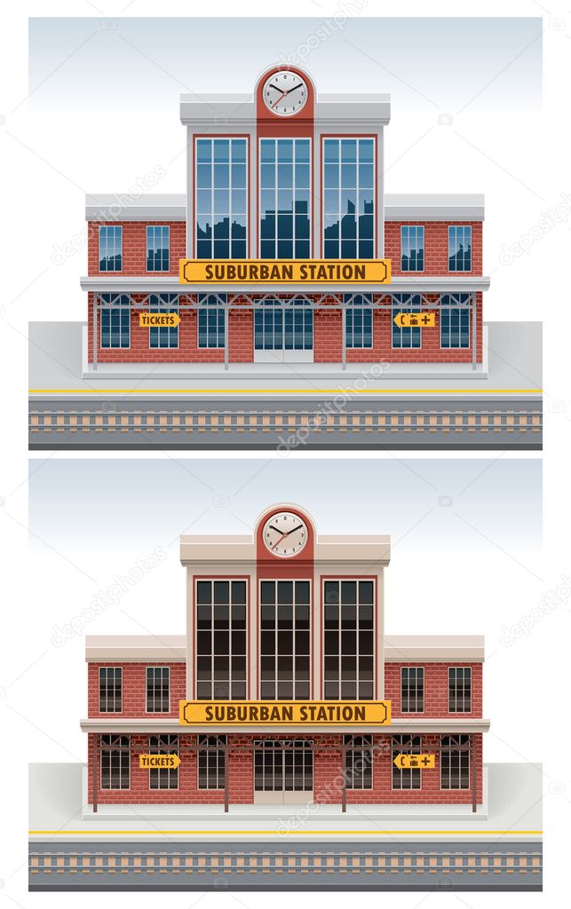 Vector railway station icon