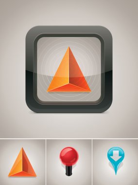 vektör gps navigasyon simge