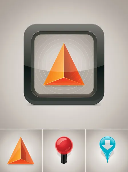 ベクターの gps ナビゲーションのアイコン — ストックベクタ