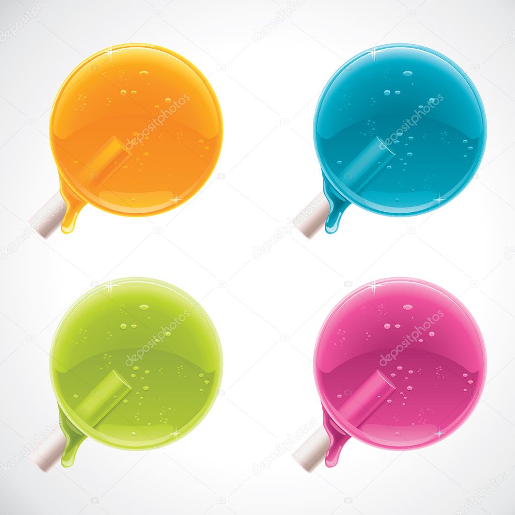 Vector colorful lollipops