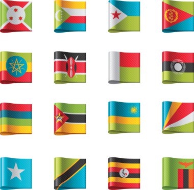Vector flags. Africa, part 9 clipart