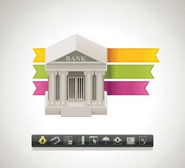 Vector bank icon clipart